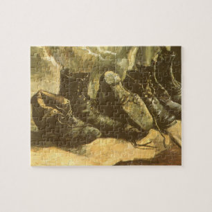 Vincent van Gogh - Still Life Three Pairs of Shoes Jigsaw Puzzle