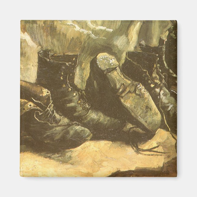Vincent van Gogh - Still Life Three Pairs of Shoes Magnet (Front)