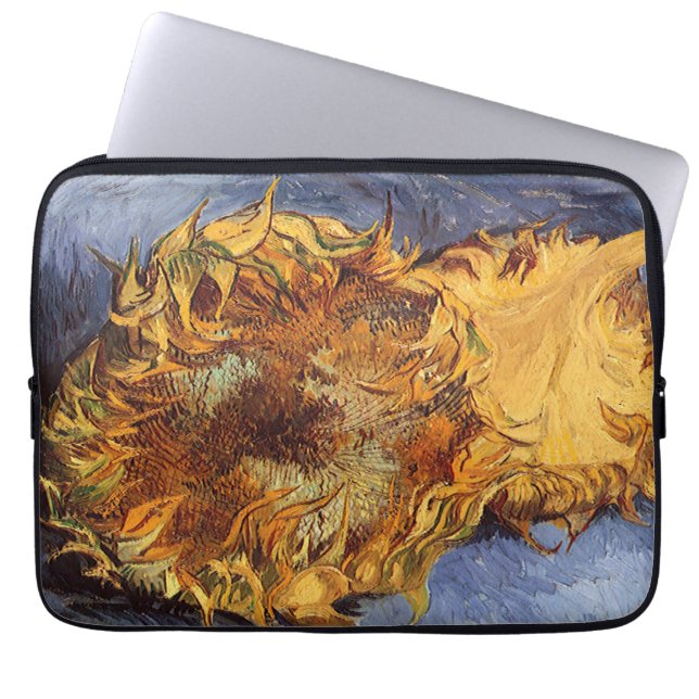 Vincent van Gogh - Still Life: Two Cut Sunflowers Laptop Sleeve (Front)