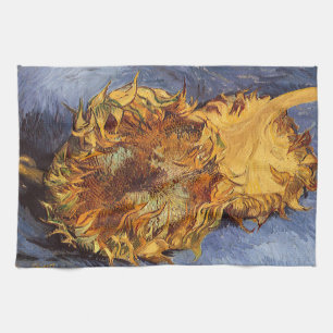 Vincent van Gogh - Still Life: Two Cut Sunflowers Towel