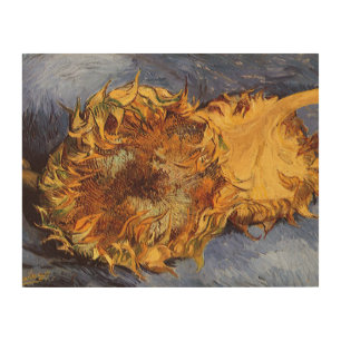Vincent van Gogh - Still Life: Two Cut Sunflowers Wood Wall Art