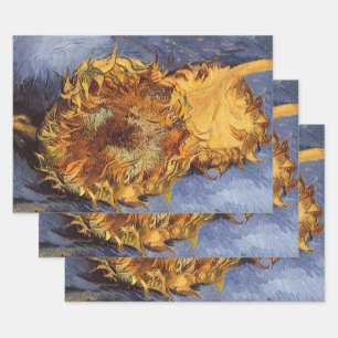 Vincent van Gogh - Still Life: Two Cut Sunflowers Wrapping Paper Sheets