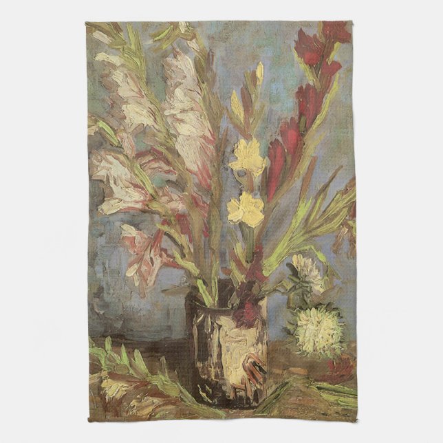 Vincent van Gogh - Still Life Vase with Gladioli Towel (Vertical)