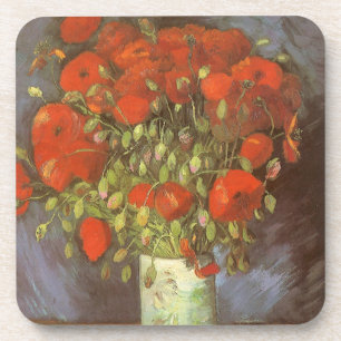 Vincent van Gogh Still Life Vase with Red Poppies Coaster