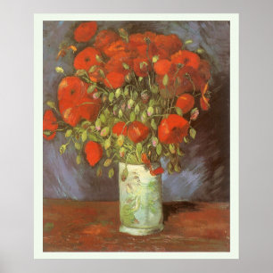 Vincent van Gogh Still Life Vase with Red Poppies Poster