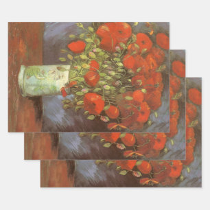 Vincent van Gogh Still Life Vase with Red Poppies Wrapping Paper Sheets