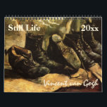 Vincent van Gogh Still Life Vintage Fine Art Calendar<br><div class="desc">13 famous Vincent van Gogh post impressionism fine art paintings are featured in this 12 month calendar. January - Four Stone Bottles, Flask and White Cup February - A Pair of Leather Clogs March - Still Life with Red Cabbages and Onions April - Still Life with Lemons on a Plate...</div>