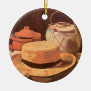 Vincent van Gogh - Still Life w Yellow Straw Hat Ceramic Ornament