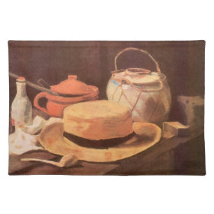 Vincent van Gogh - Still Life w Yellow Straw Hat Cloth Placemat