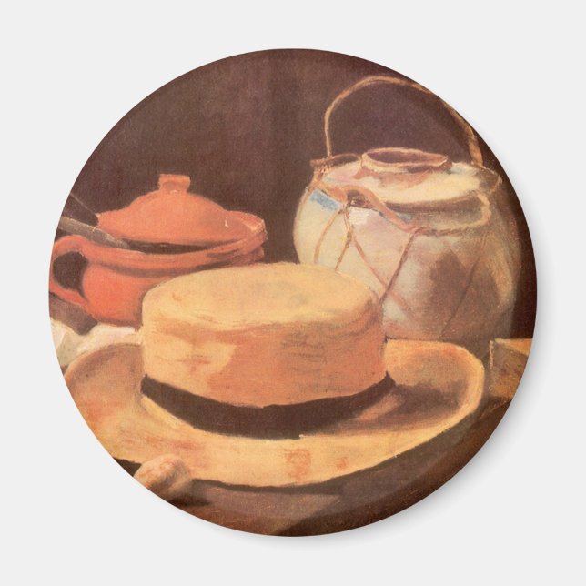 Vincent van Gogh - Still Life w Yellow Straw Hat Magnet (Front)