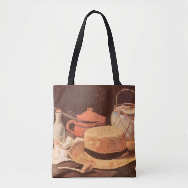 Vincent van Gogh - Still Life w Yellow Straw Hat Tote Bag (Front)