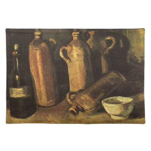 Vincent van Gogh - Still Life with 4 Stone Bottles Cloth Placemat
