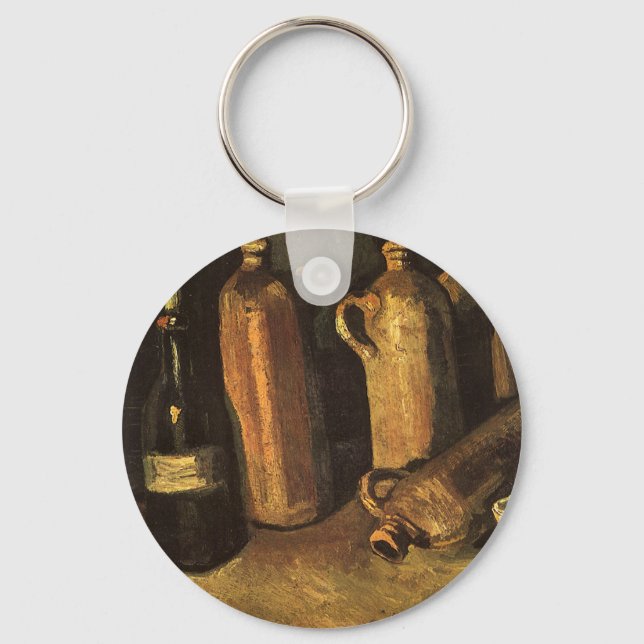 Vincent van Gogh - Still Life with 4 Stone Bottles Keychain (Front)