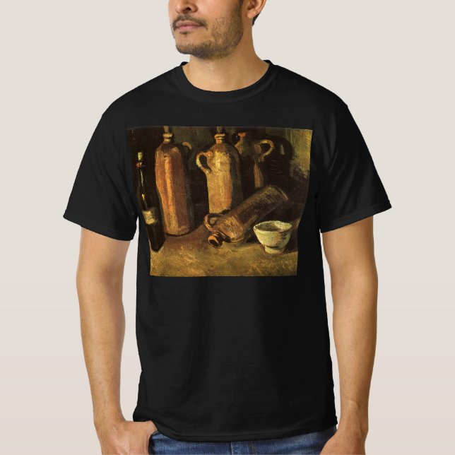 Vincent van Gogh - Still Life with 4 Stone Bottles T-Shirt (Front)
