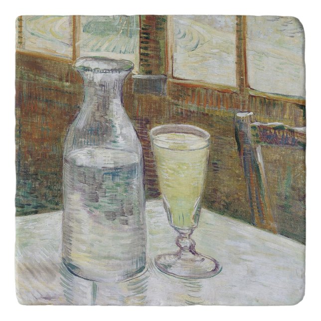 Vincent Van Gogh Still Life With Absinthe Fine Art Trivet (Front)