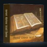 Vincent van Gogh - Still Life with Bible 3 Ring Binder<br><div class="desc">Still Life with Bible (1885) by Vincent van Gogh is a vintage Post Impressionism fine art religious painting. A Bible with open pages, a candlestick and smaller notebook on a table. It was his first painting of a book and considered to be one of van Gogh's first great paintings. About...</div>