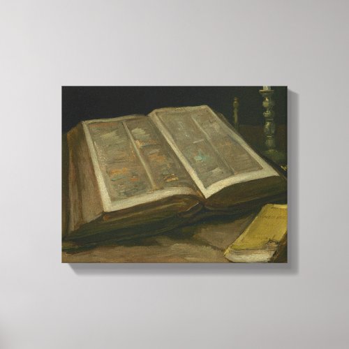 Vincent van Gogh _ Still life with Bible Canvas Print