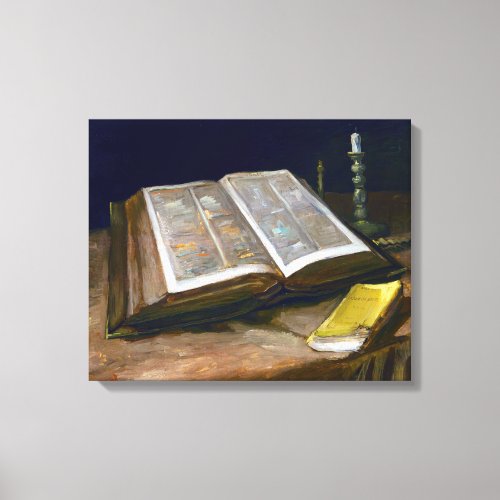 Vincent van Gogh Still Life with Bible Canvas Print