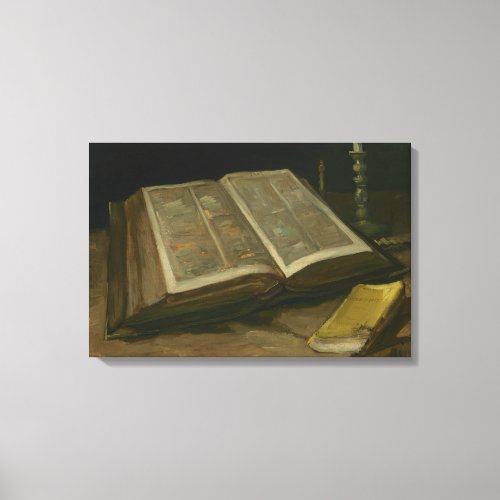 Vincent van Gogh _ Still life with Bible Canvas Print