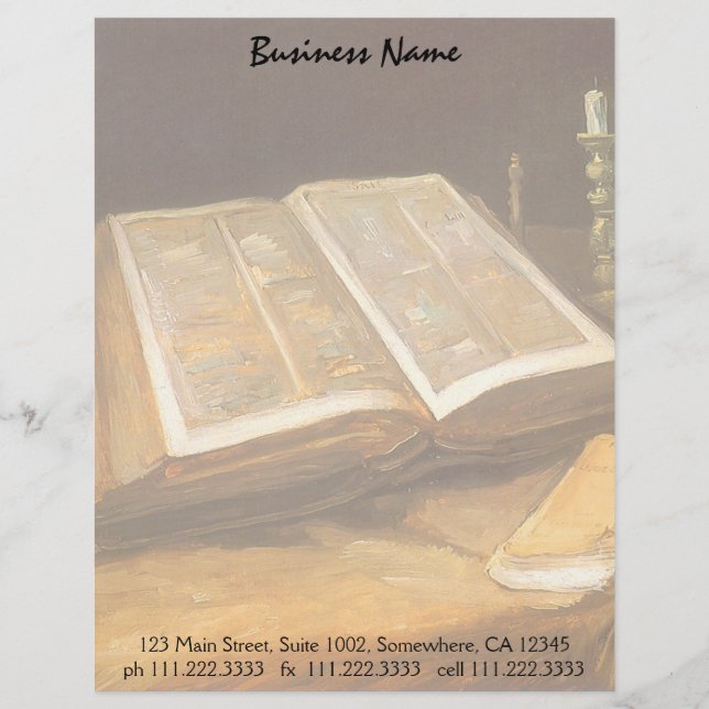 Vincent van Gogh - Still Life with Bible Letterhead (Front)