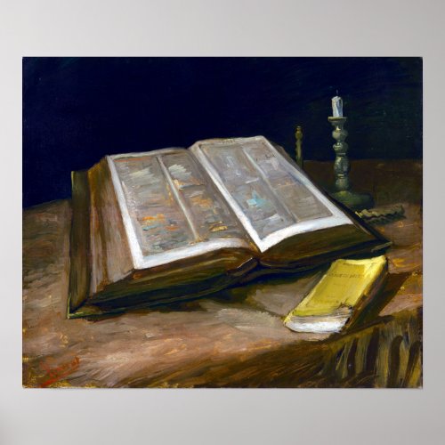 Vincent van Gogh Still Life with Bible Poster