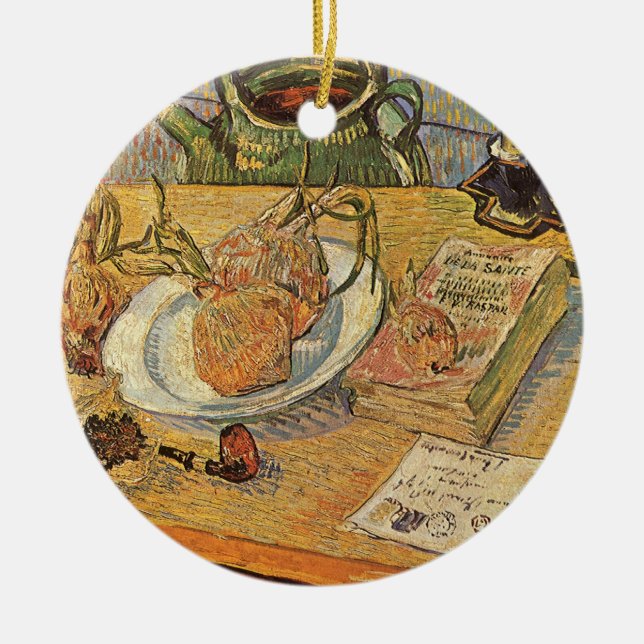 Vincent van Gogh - Still Life with Drawing Board Ceramic Ornament (Front)