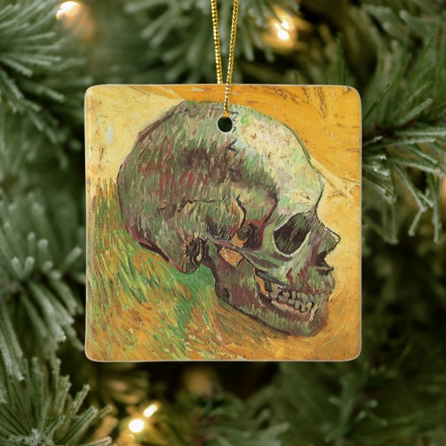 Vincent van Gogh - Still Life with Skull Ceramic Ornament (Tree)