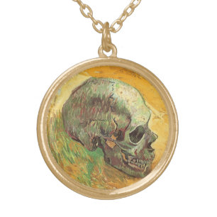 Vincent van Gogh - Still Life with Skull Gold Plated Necklace
