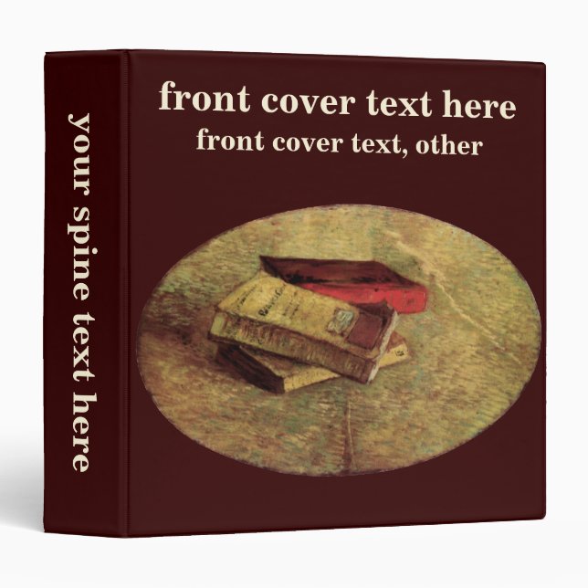 Vincent van Gogh - Still Life with Three Books Binder (Front/Spine)