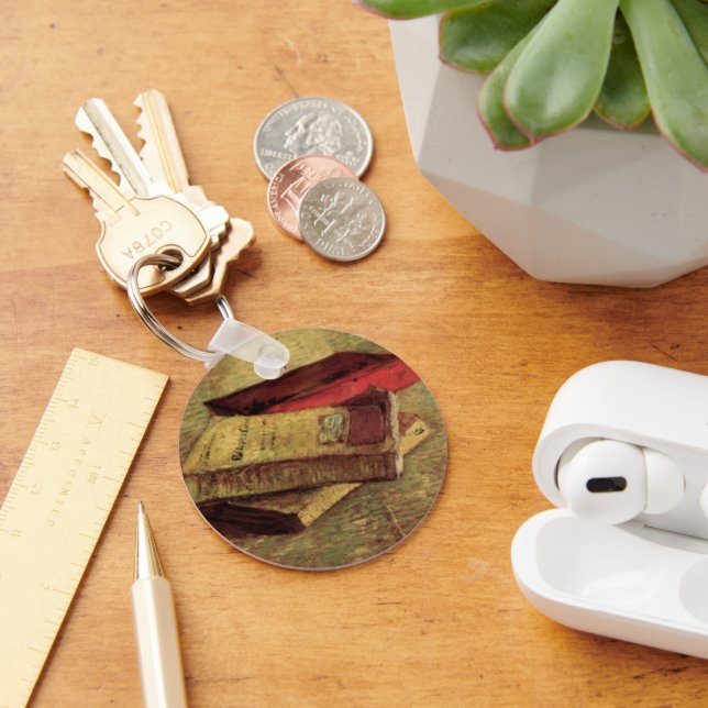 Vincent van Gogh - Still Life with Three Books Keychain (Desk)