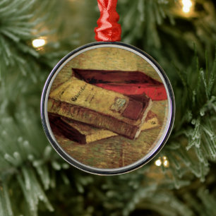Vincent van Gogh - Still Life with Three Books Metal Ornament