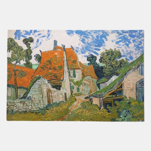 Vincent van Gogh _ Street in Auvers_sur_Oise Doormat