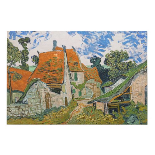 Vincent van Gogh _ Street in Auvers_sur_Oise Faux Canvas Print