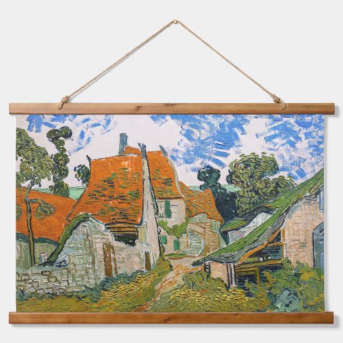 Vincent van Gogh _ Street in Auvers_sur_Oise Hanging Tapestry