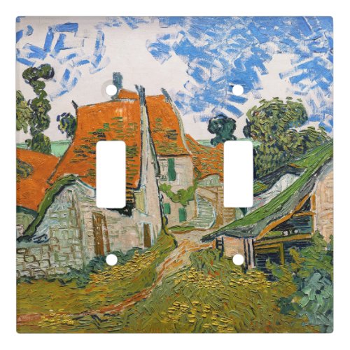 Vincent van Gogh _ Street in Auvers_sur_Oise Light Switch Cover