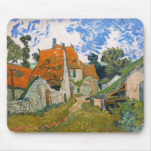 Vincent van Gogh _ Street in Auvers_sur_Oise Mouse Pad