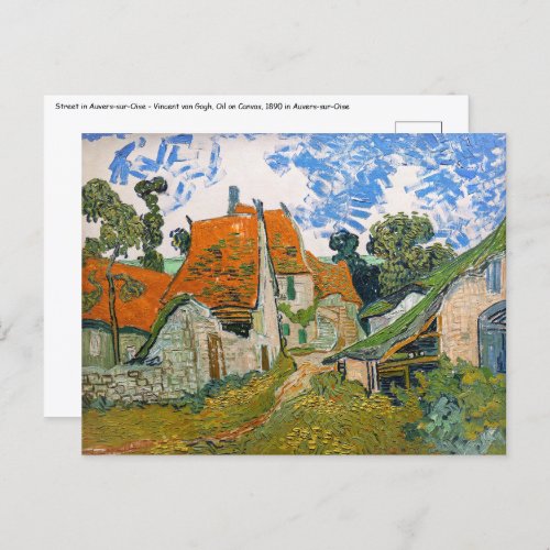 Vincent van Gogh _ Street in Auvers_sur_Oise Postcard