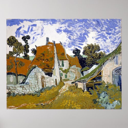 Vincent van Gogh Street in Auvers_sur_Oise Poster