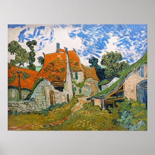 Vincent van Gogh _ Street in Auvers_sur_Oise Poster