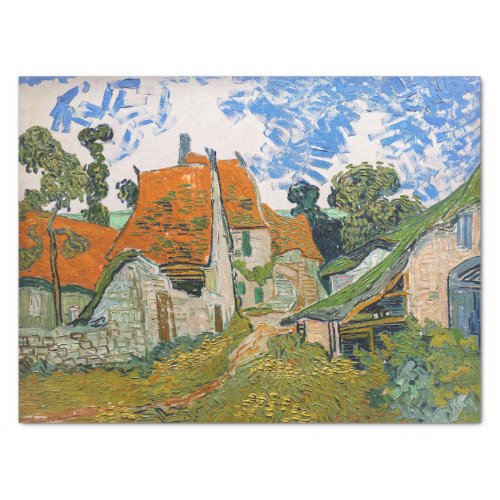 Vincent van Gogh _ Street in Auvers_sur_Oise Tissue Paper