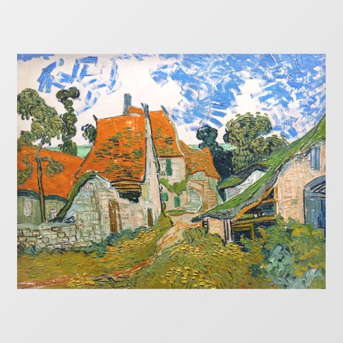 Vincent van Gogh _ Street in Auvers_sur_Oise Window Cling