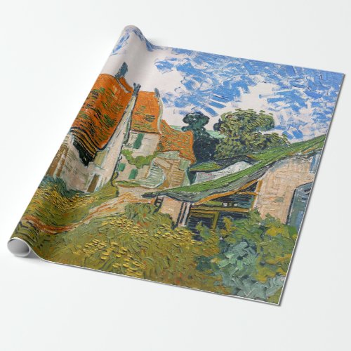 Vincent van Gogh _ Street in Auvers_sur_Oise Wrapping Paper