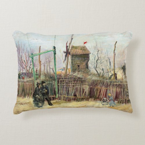 Vincent van Gogh _ Street Scene in Montmartre Accent Pillow