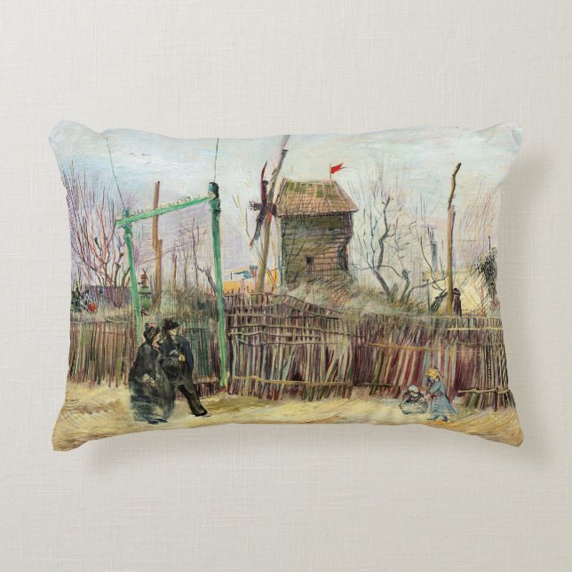 Vincent van Gogh - Street Scene in Montmartre Accent Pillow (Front)