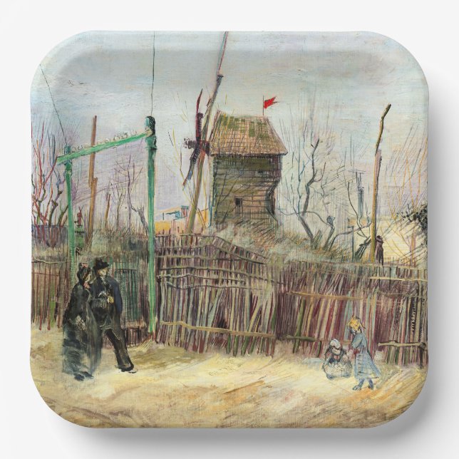 Vincent van Gogh - Street Scene in Montmartre Paper Plates (Front)