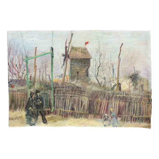 Vincent van Gogh - Street Scene in Montmartre Pillow Case (Front)