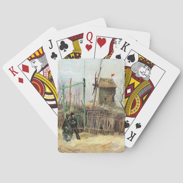 Vincent van Gogh - Street Scene in Montmartre Poker Cards (Back)