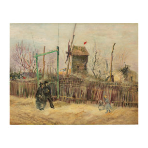 Vincent van Gogh - Street Scene in Montmartre Wood Wall Art
