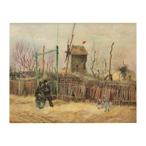 Vincent van Gogh _ Street Scene in Montmartre Wood Wall Art