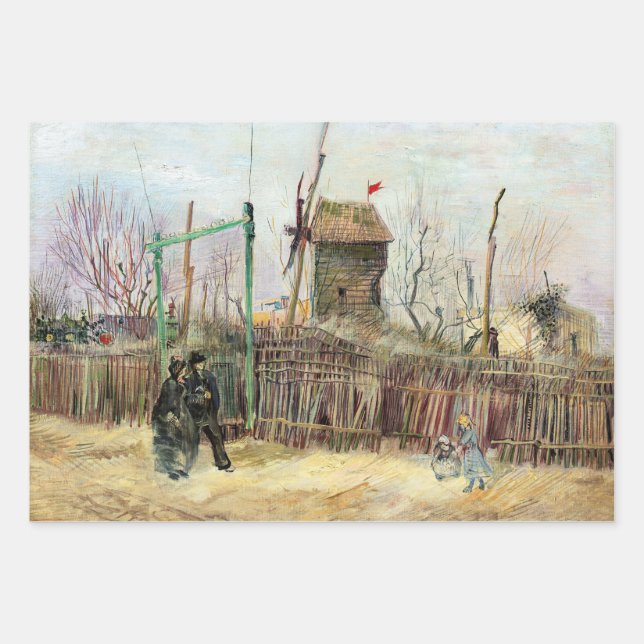Vincent van Gogh - Street Scene in Montmartre Wrapping Paper Sheets (Front)